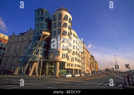 The dancing house, Prague, Czechia, Europe Stock Photo