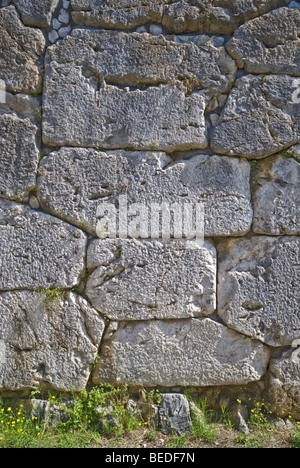 Detail of polygonal walls of Alatri, Italy. Stock Photo