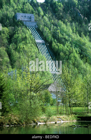 Walchensee power plant, Kochel, Upper Bavaria, Germany, Europe Stock Photo