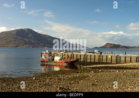 The ferry and boat landing at Inverie, Knoydart in Loch Nevis, I nverness-shire.   SCO 5369 Stock Photo