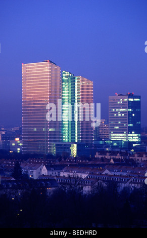 Highlight Business Towers, Munich, Bavaria, Germany, Europe Stock Photo