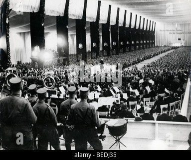 Chancellor Hitler during the National Socialist Congress Stock Photo