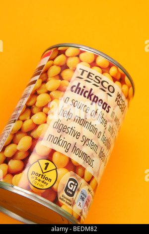 A tin can of Chickpeas healthy food diet Stock Photo