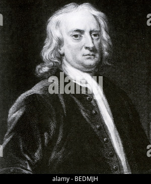 SIR ISAAC NEWTON - English scientist 1643-1727 Stock Photo