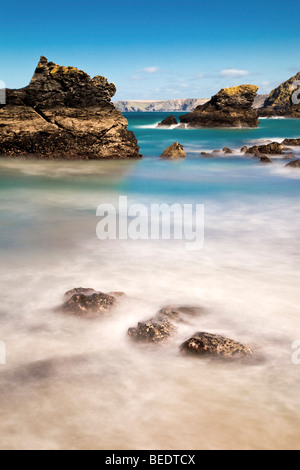 Fishing cove near Hell's Mouth; Cornwall Stock Photo