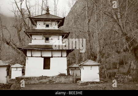 Three storey pagoda in Muktinath temple, Nepal Stock Photo