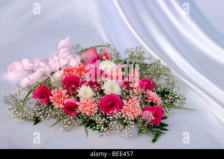 Bouquet of roses and chrysanthemum Stock Photo