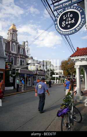 Life is Good shop sign, Provincetown, Cape Cod, Massachusetts, USA Stock Photo