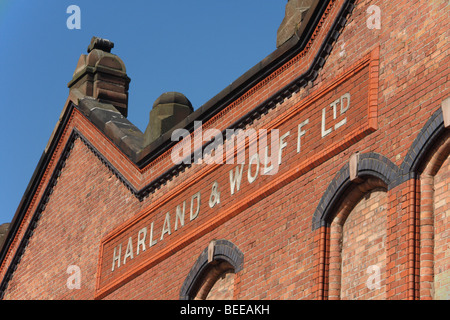 The former foundry building of Harland & Wolff Ltd, shipbuilders, Bootle, 4 miles north of Liverpool, England Stock Photo