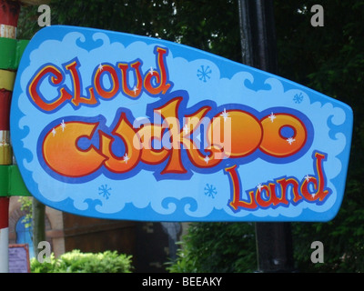 Cloud cuckoo land at Alton Towers resort Stock Photo