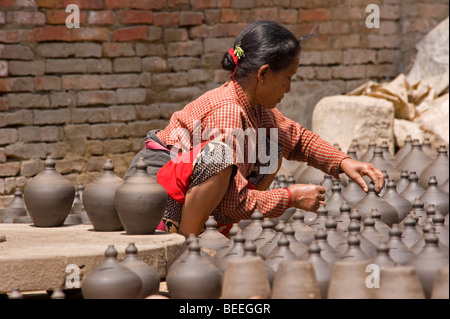 A potter in Nepal Stock Photo