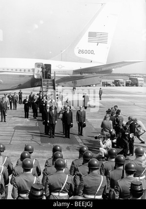 US President John Fitzgerald Kennedy arrives for an official visit to West Germany. Stock Photo