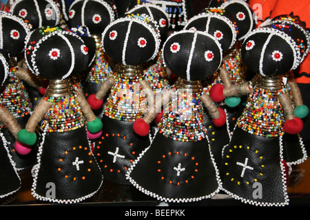 Traditional South African Ndebele Dolls Stock Photo