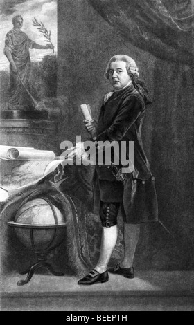 Portrait print of John Adams - the second US President (1797 - 1801) and first Vice-President (1789 - 1797). Stock Photo