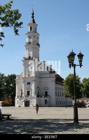 Lithuania, Kaunas, Old Town, 16th Century Town Hall AKA The White Swan Stock Photo