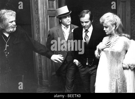 KEN RUSSELL, actors OLIVER REED, JACK NICHOLSON and ANN-MARGARET on the set of the rock-opera Tommy Stock Photo