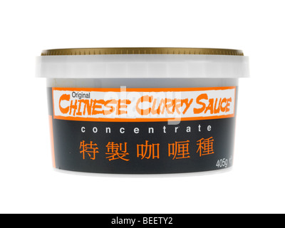 Pot of Chinese Curry Paste Stock Photo