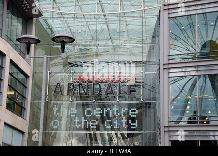 The Manchester Arndale Centre, the main shopping centre in Manchester, England, UK Stock Photo