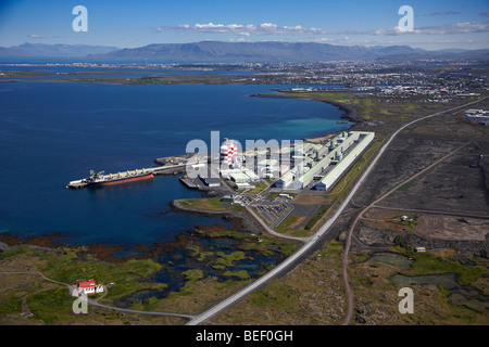 Aluminum Factory, Hafnarfjordur, Iceland Stock Photo