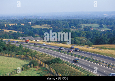 The M25 motorway orbital road around London Stock Photo - Alamy