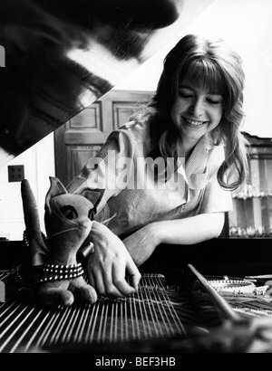 Actress Jane Asher at home Stock Photo