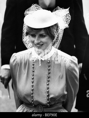 Princess Diana at Royal Ascot Stock Photo