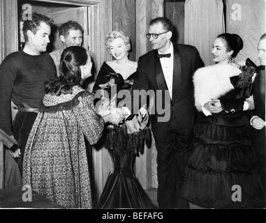Actress MARILYN MONROE (aka Norma Jean) and husband ARTHUR MILLER Stock Photo
