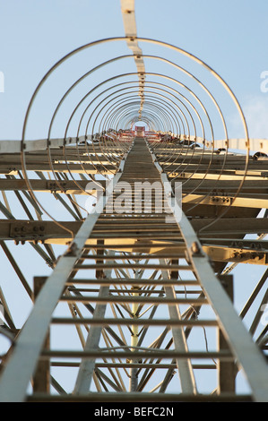 Indian telecommunications tower ladder abstract. Andhra Pradesh, India Stock Photo