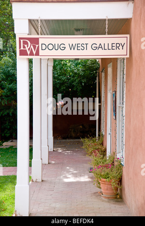 The gallery of talented and noted artist Doug West is to be found in the arts and crafts town of Arroyo Seco, New Mexico. Stock Photo
