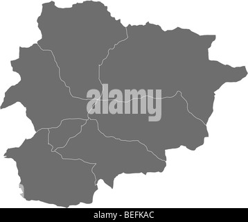 There is a map of Andora country Stock Photo