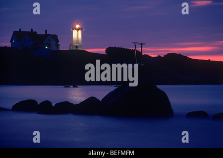 Chatham Lighthouse in Chatham, Massachusetts near Cape Cod at dawn Stock Photo