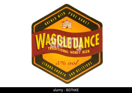 brewed with pure honey waggle dance traditioal honey beer 5% strong smooth and delicious Stock Photo