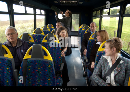 business men and women in an executive small bus Stock Photo