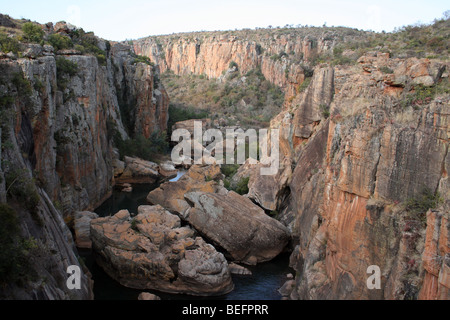 Bourke's Luck Potholes A Naturally Occuring Water Feature At The Beginning Of The Blyde River Stock Photo