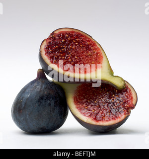 Figs - studio shot, white background. Stock Photo