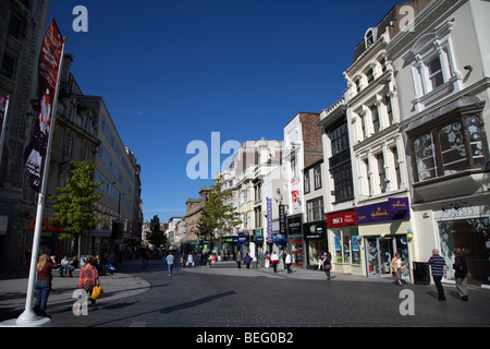 church street in the pedestrian shopping area of liverpool city centre merseyside england uk