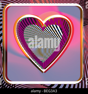 Illustration of Abstract colorful heart Stock Photo