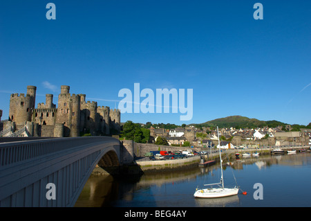 Conwy Castle, Conwy, Gwynedd, Wales, United Kingdom. Stock Photo