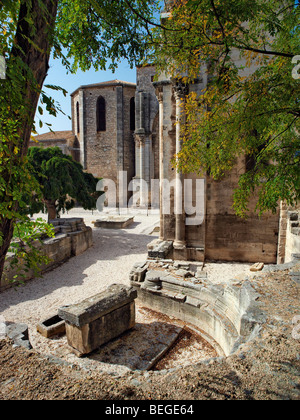 The Saint Gilles monastory and abbey, France. Stock Photo