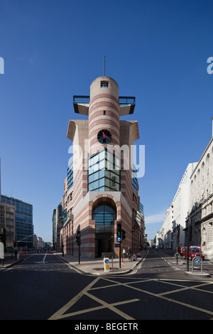 postmodern style office building by James Stirling, 1 Poultry , London, England, UK Stock Photo