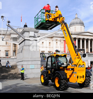 Trafalgar Square fourth plinth Antony Gormley One & Other display by UK individuals change over time via JCB Stock Photo