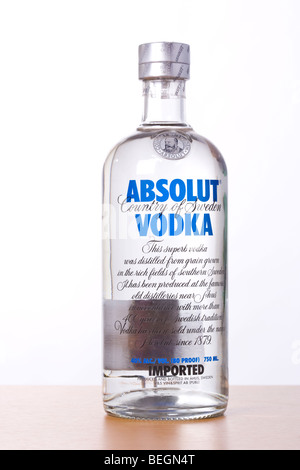 Bottle of Absolut Vodka Stock Photo