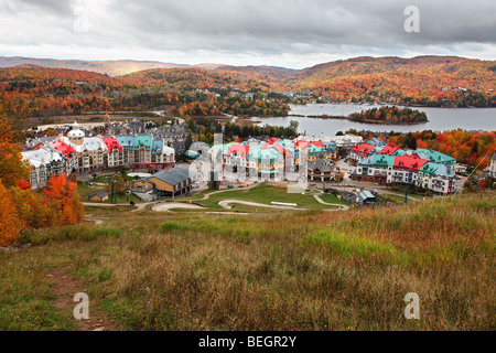 Beautiful fall colors in Mont-Tremblant, Quebec, Canada Stock Photo