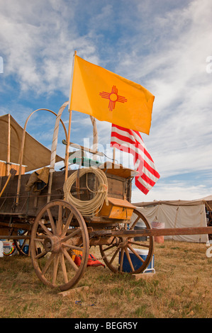 The Lincoln County Cowboy Symposium and Chuck Wagon Cook-off takes place in Ruidoso Downs, New Mexico. Stock Photo
