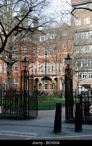 Entrance to Queen Square Bloomsbury London England UK Stock Photo