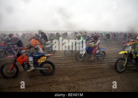 Participants at Weston Beach Race Stock Photo