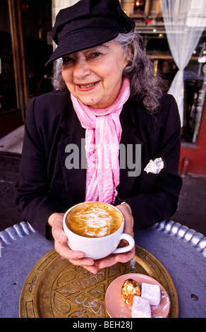 Artist Mirka Mora in her studio, Australia Stock Photo