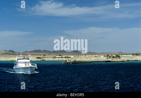 Dive Boat at Mangrove Bay Resort, El. Qusir, Red Sea, Egypt Stock Photo
