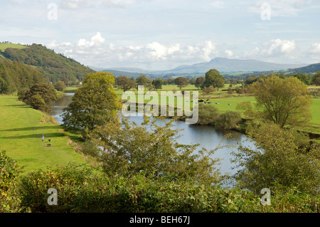 Pen-y-gent from Crook o' Lune,Lancaster Stock Photo