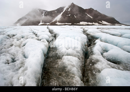 Spitsbergen, Svalbard, Hornsund, the Gashamna glacier Stock Photo